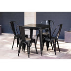 Bolero Bistro Quadratischer Stahltisch Schwarz 660mm