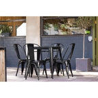 Bolero Bistro Quadratischer Stahltisch Schwarz 660mm