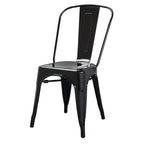 Bolero Bistro Stahl Beistellstühle Schwarz (4 Stück)