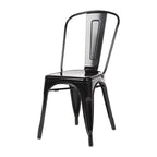 Bolero Bistro Stahl Beistellstühle Schwarz (4 Stück)