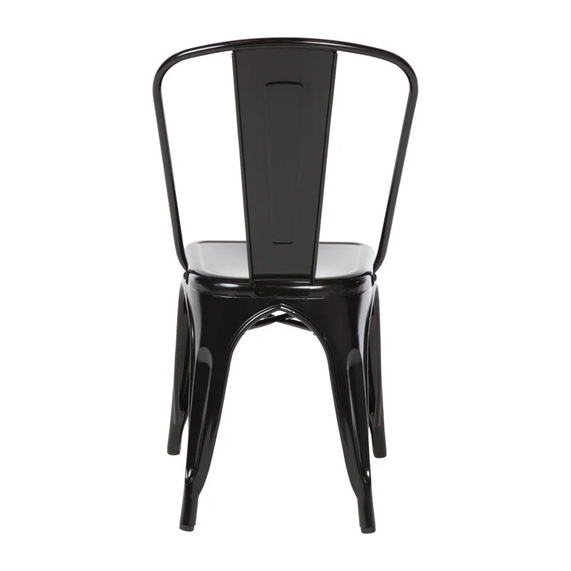Bolero Bistro Stahl Beistellstühle Schwarz (4 Stück)