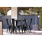 Bolero Bistro Stahl Beistellstühle Schwarz (4 Stück)