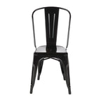 Bolero Bistro Stahl Beistellstühle Schwarz (4 Stück)