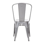 Bolero Bistro Stahl Beistellstühle Gun Metal Grau (4 Stück)