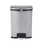 Rubbermaid Slim Jim Front Step Pedaleimer Edelstahl 90L