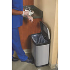 Rubbermaid Slim Jim Front Step Pedaleimer Edelstahl 50L