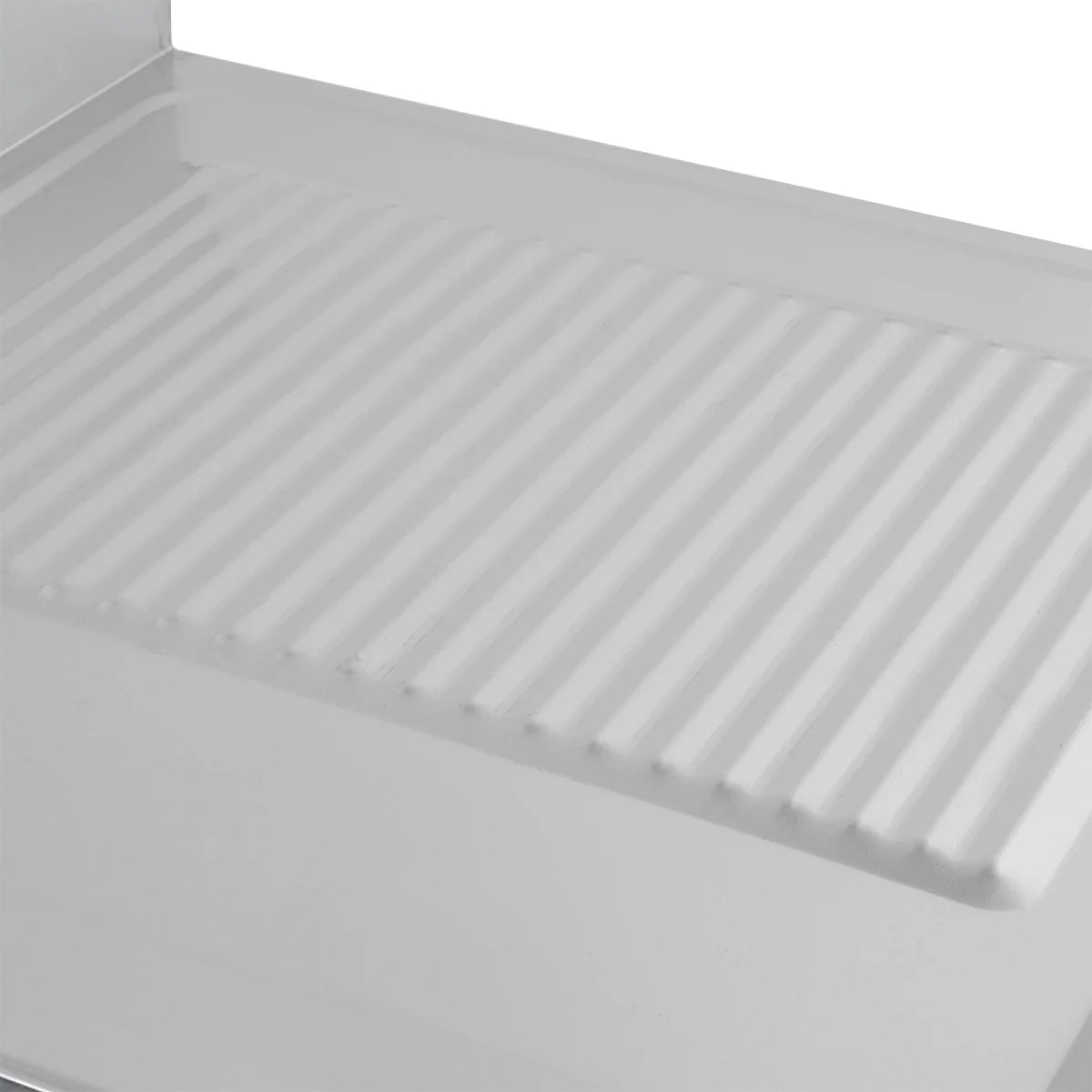 Spülzentrum Basic 12x7 mit 1 Becken links, Aufkantung und Grundboden