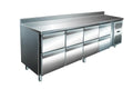 A&S Kühltisch VIP 600 0/8 2230 mm GN1/1, mit Aufkantung
