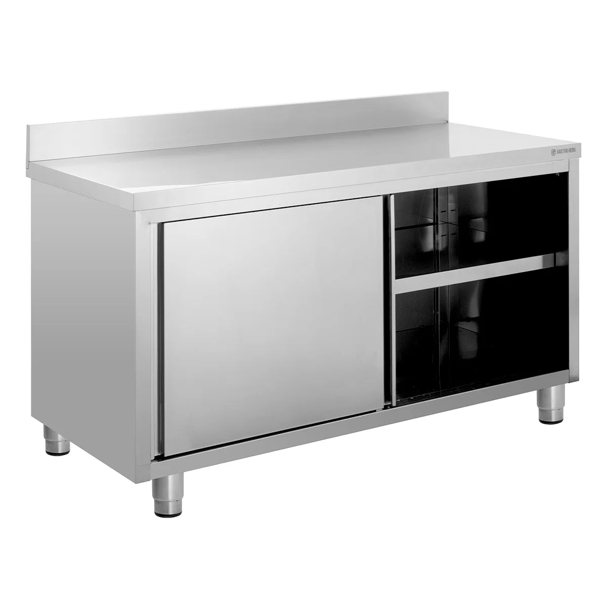 Edelstahl-Arbeitsschrank ECO 16x7 mit Aufkantung