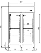 Kombischrank Kühlung/Tiefkühlung PROFI 1400 GN 2/1 Superior