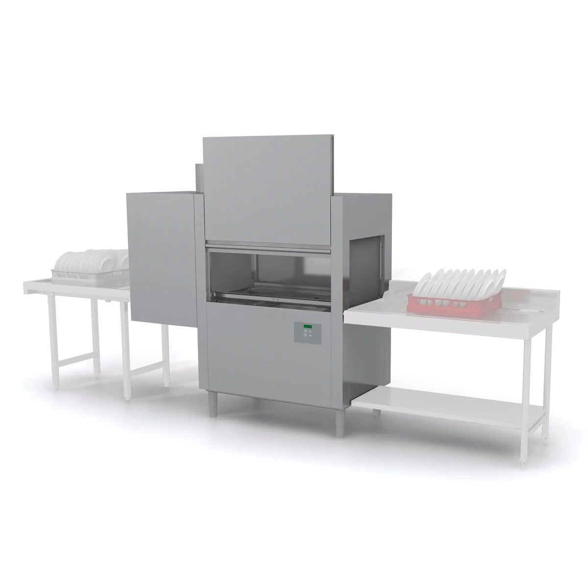 Korbtransportspülmaschine Dexion D821LTDSA mit Trockeneinheit und Eingang links