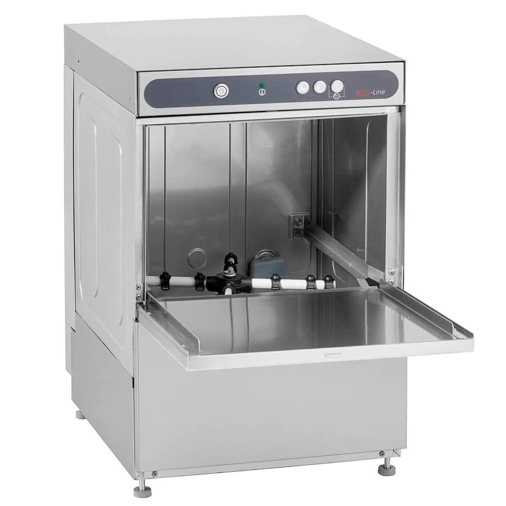 Gläserspülmaschine ECO 35x35 cm Korbmaß, mit Klarspüldosierer, Made in Europe, 230 Volt