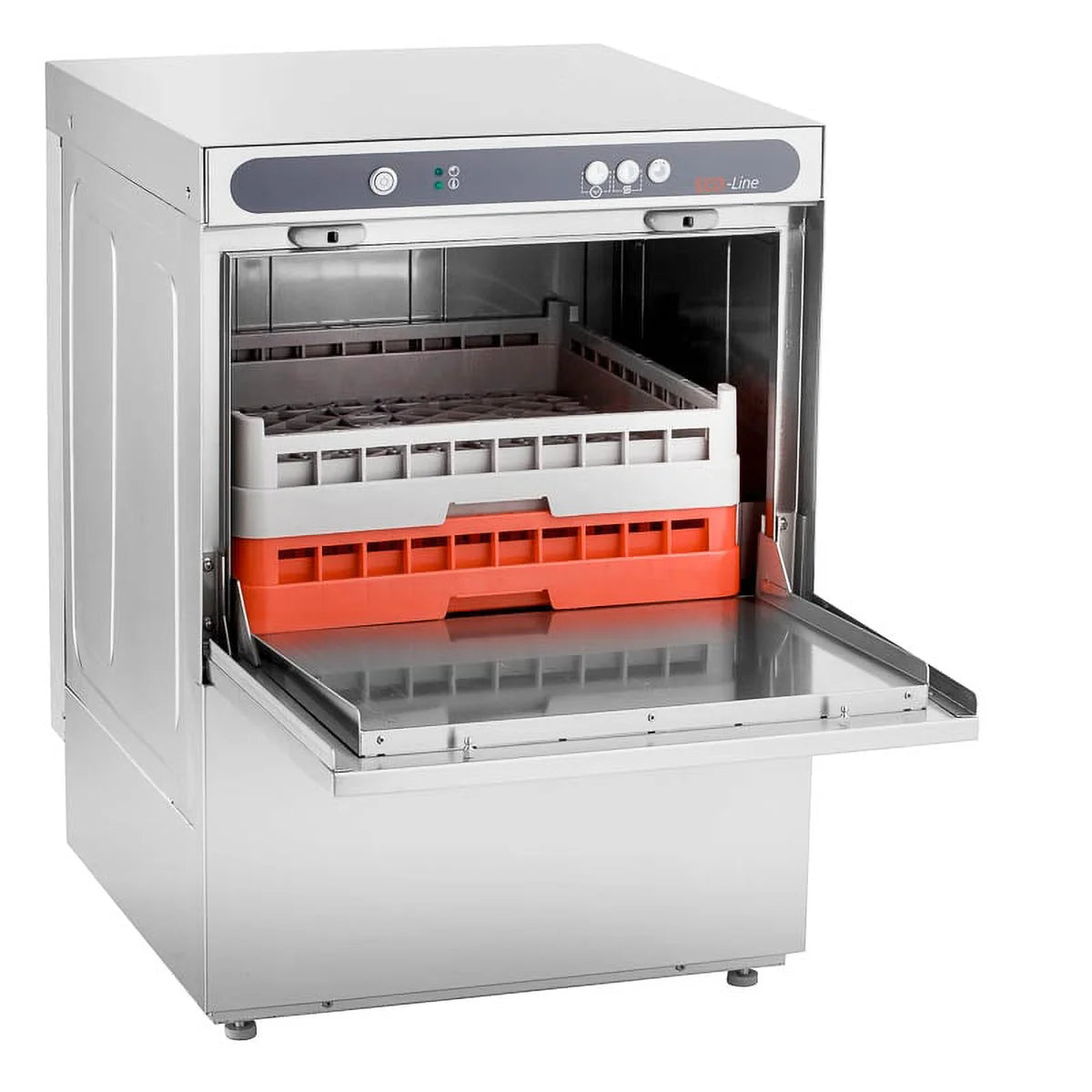 Geschirrspülmaschine ECO 50x50 cm Korbmaß, mit Reiniger- & Klarspüldosierer, mit Ablaufpumpe & Enthärter, Made in Europe, 400 Volt