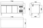 Tiefkühltisch ECO 3/0 mit Aufkantung - GN 1/1
