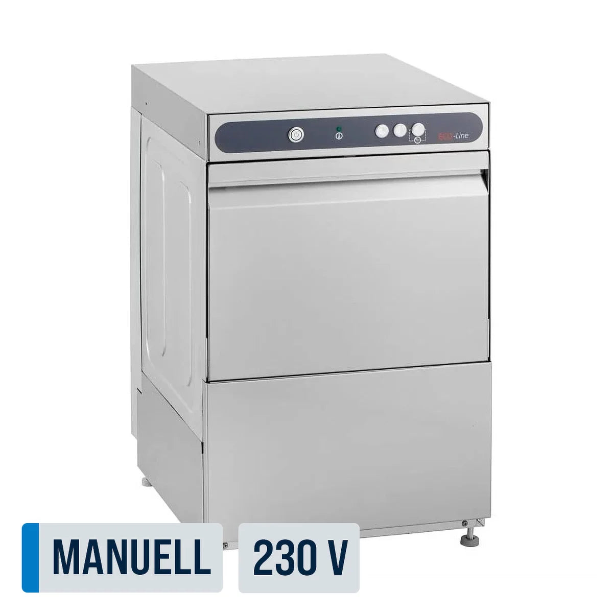 Gläserspülmaschine ECO 40x40 cm Korbmaß, mit Reiniger- & Klarspüldosierer, mit Ablaufpumpe & Enthärter, Made in Europe, 230 Volt
