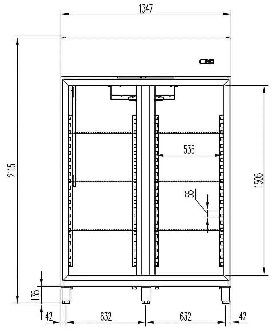 Kühlschrank PROFI 1400 GN 2/1 Superior