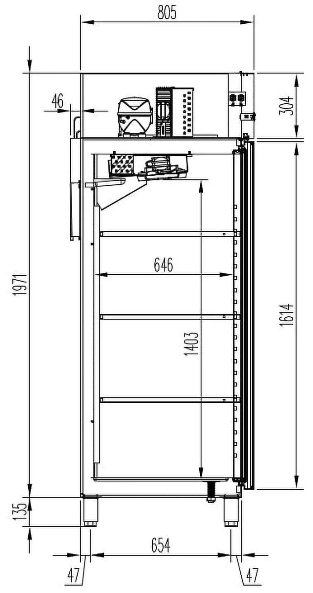 Tiefkühlschrank Profi 700 GN 2/1 Superior