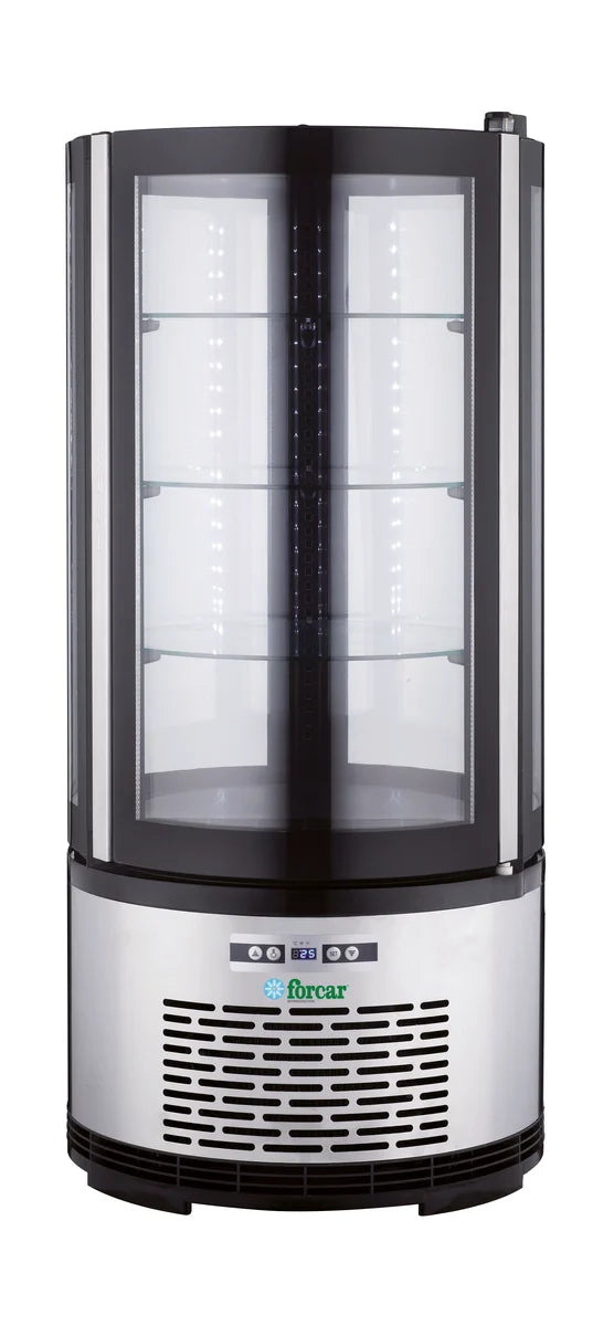 FORCAR Kuchenvitrine ARC100B 100 Liter, LED-Beleuchtung