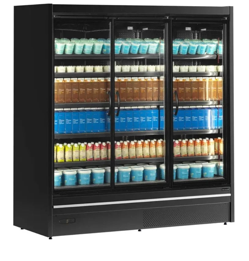 Tefcold Supermarkt Wandkühlregal Multideck MDCA1875HB-2 schwarz, 1955 mm