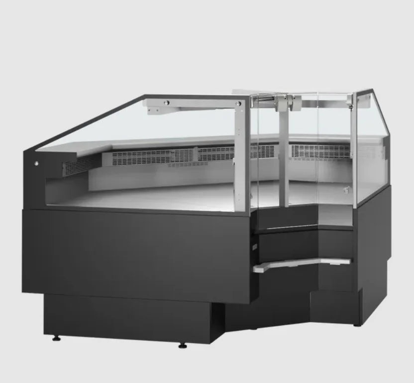 Tefcold Bedien-Kühltheke SOCA90INTB 90 Grad Eckstück 1120 mm, LED, schwarz
