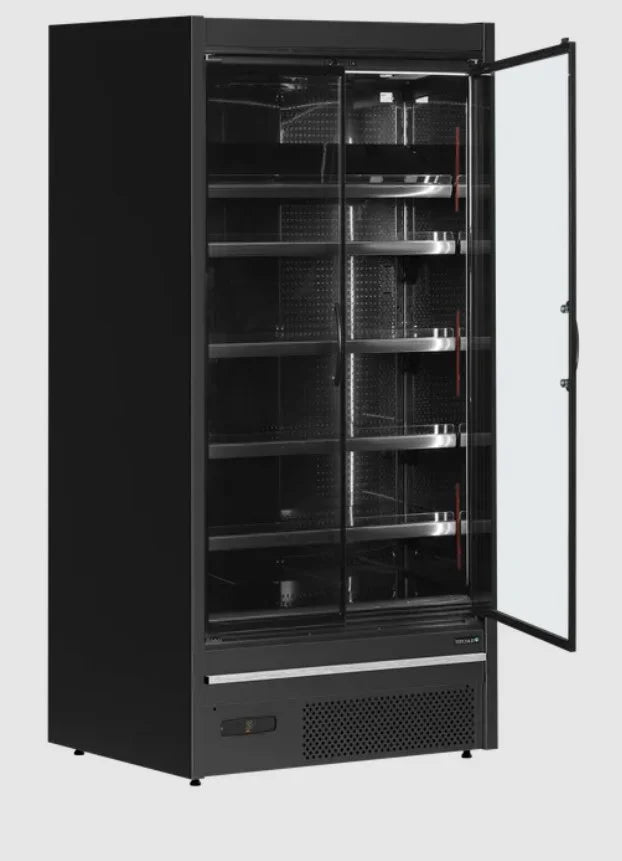 Tefcold Supermarkt Wandkühlregal Multideck MDCA937HB schwarz, 1017 mm