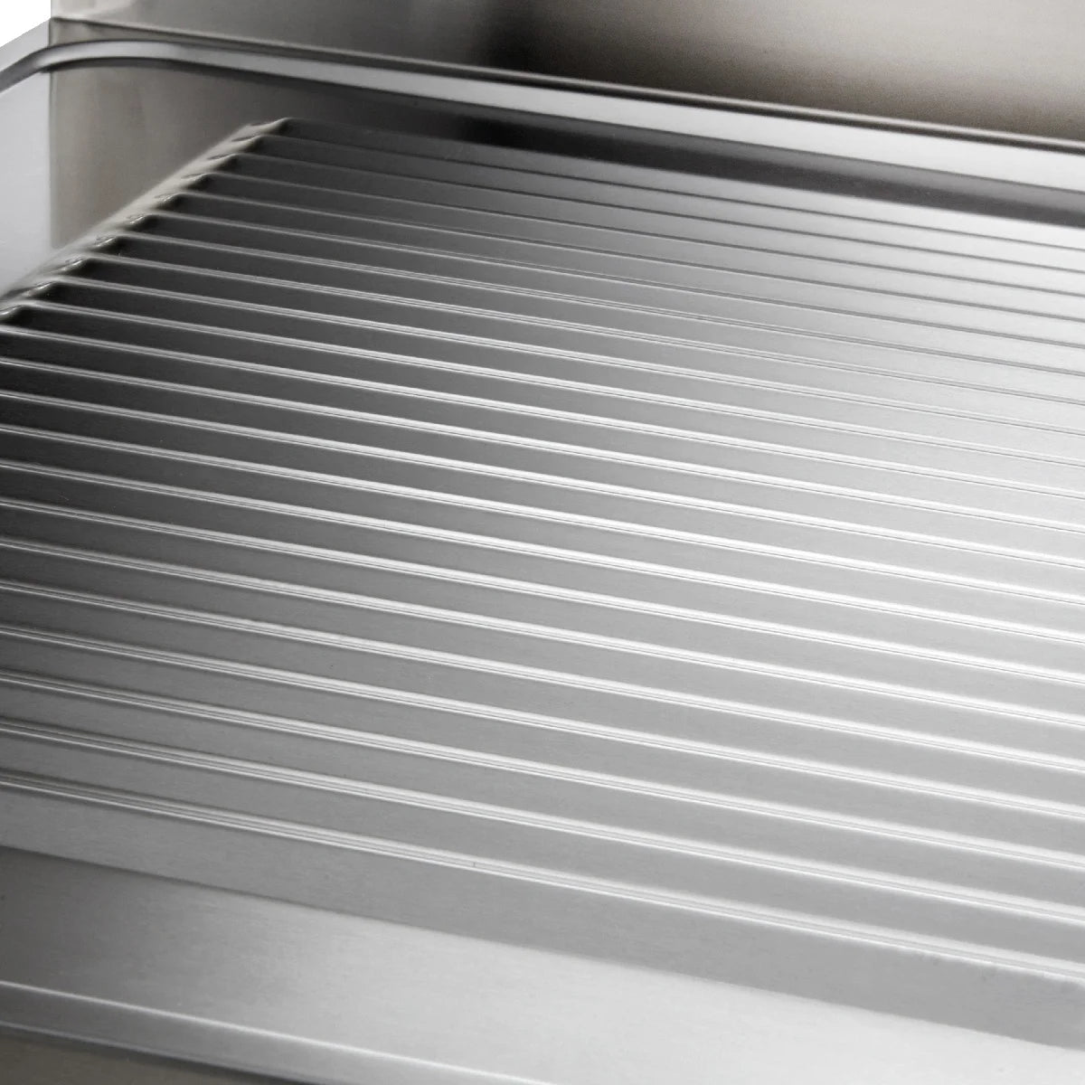 Spültisch Basic 12x6 mit 1 Becken rechts, Aufkantung und Grundboden