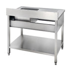 Spültisch Basic 12x6 mit 1 Becken rechts, Aufkantung und Grundboden