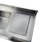 Spültisch Basic 12x6 mit 1 Becken links, Aufkantung und Grundboden
