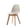 FEROS Keeve Stapelstuhl gepolstert - Holz / Beige