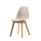 FEROS Keeve Stapelstuhl gepolstert - Holz / Beige