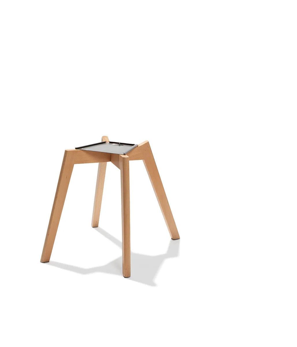 FEROS Keeve Stapelstuhl gepolstert - Holz / Rotbraun