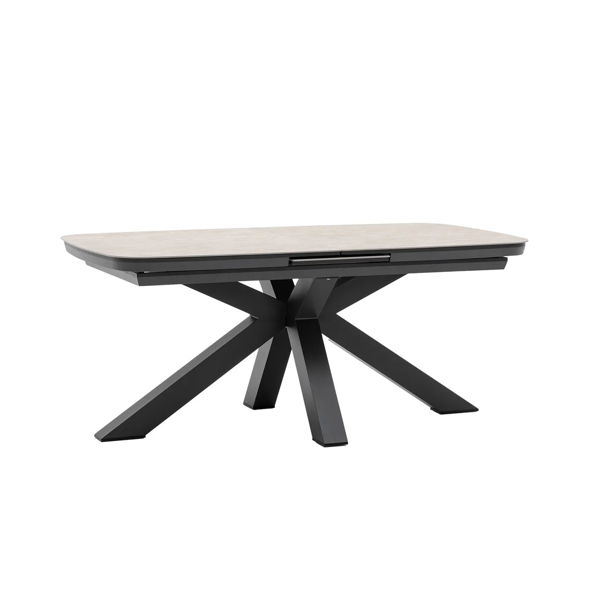barths Torino ausziehbarer Dining-Tisch 180/220 x 100 cm - Anthrazit