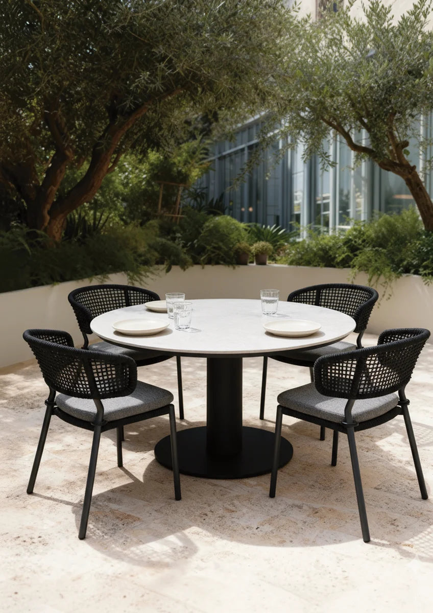 barths Porto runder Dining-Tisch Ø 130 cm - Anthrazit