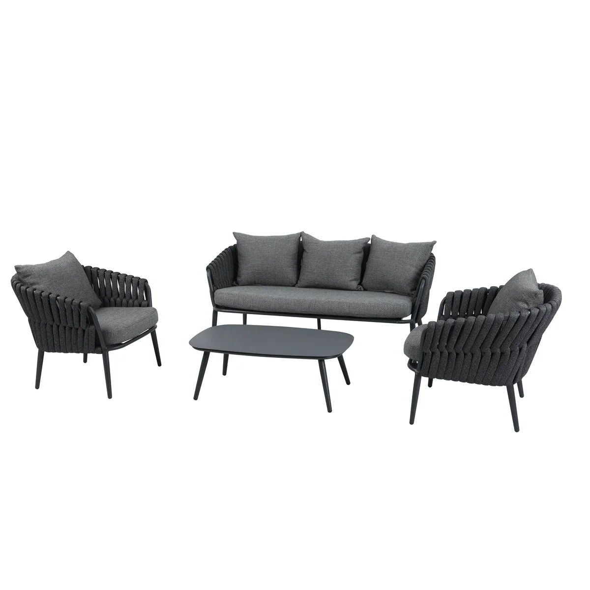 barths Torino Lounge-Set 3-teilig - Anthrazit