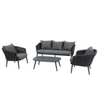 barths Torino Lounge-Set 3-teilig - Anthrazit