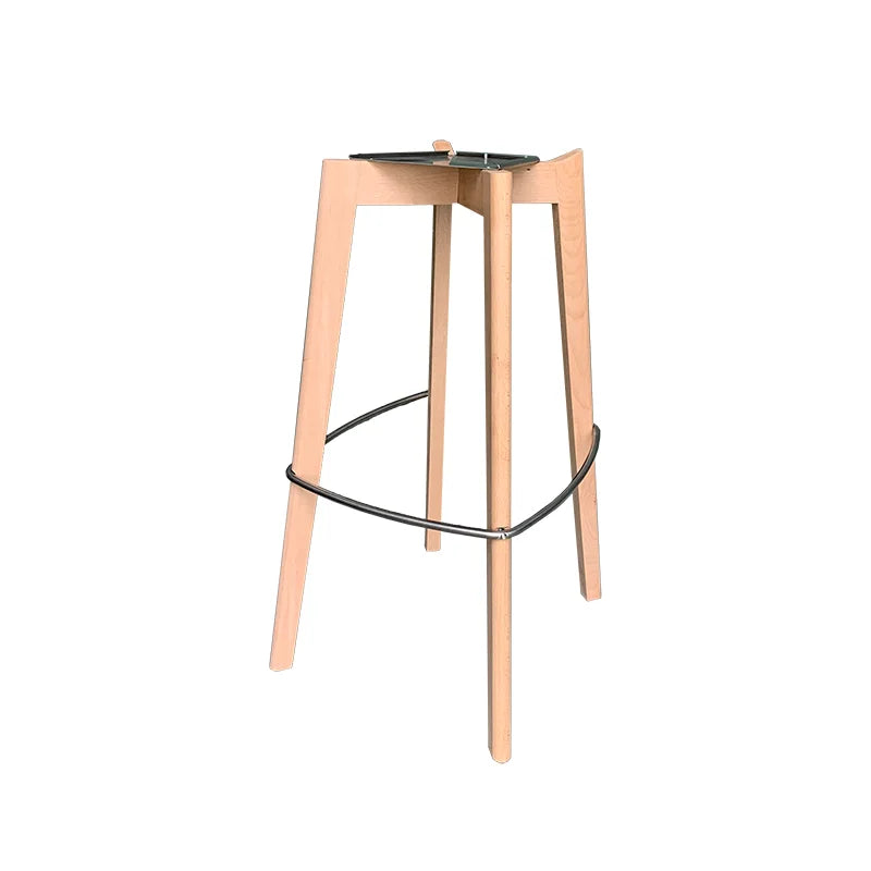 FEROS Keeve stapelbarer Barstuhl gepolstert - Holz / Beige
