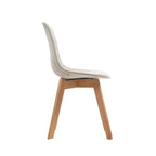 FEROS Keeve Stapelstuhl gepolstert - Holz / Beige