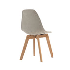 FEROS Keeve Stapelstuhl gepolstert - Holz / Beige