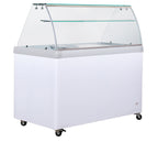 Eiskühltheke ECO 200, 800 mm Breite inkl. Eisbehälter & Drahtkörbe, auf Rollen
