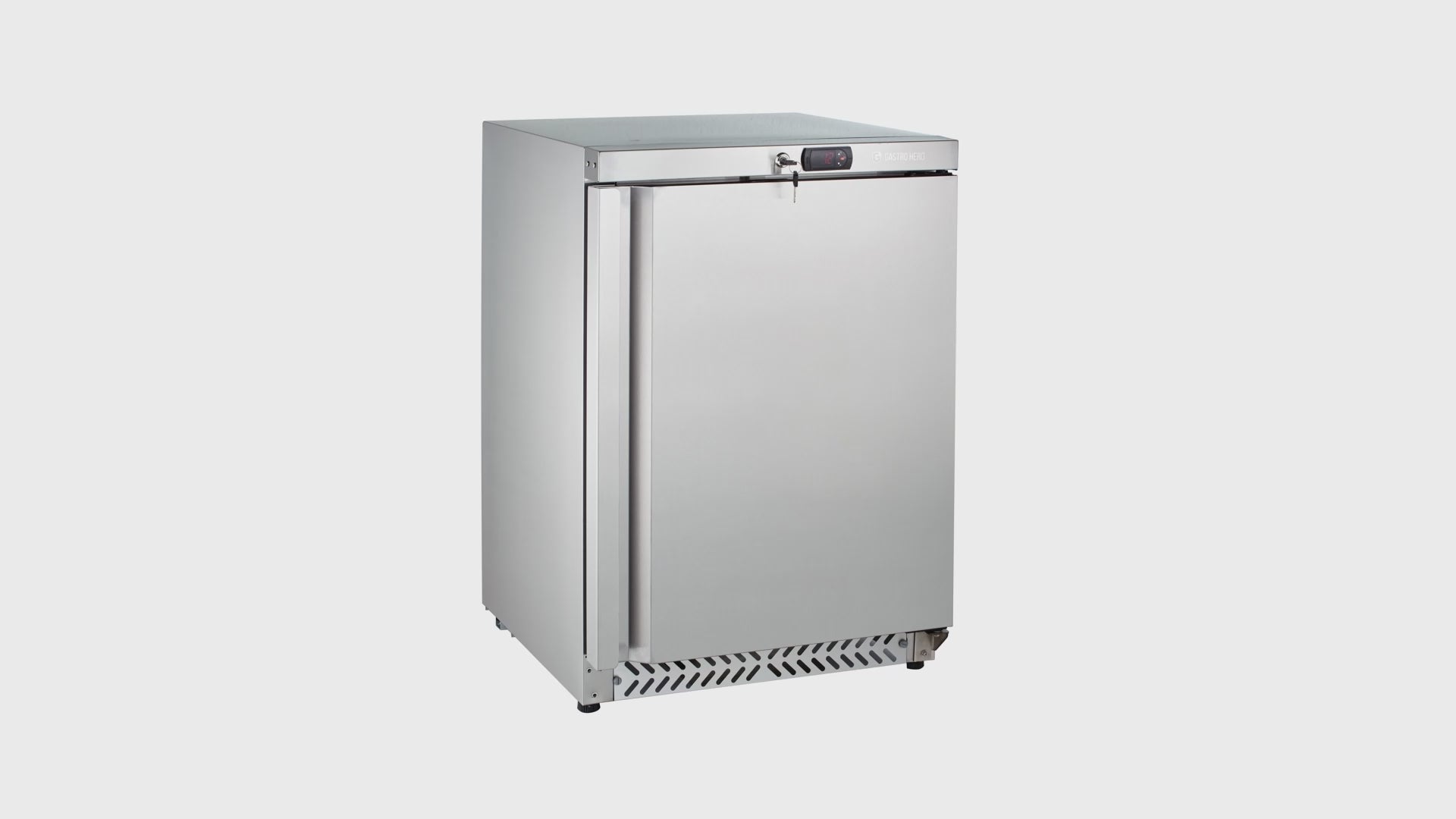 Lagerkühlschrank ECO 170 Liter Kühlvolumen, mit 1 Tür, abschließbar, Edelstahl