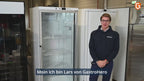 Lagerkühlschrank ECO 590 Liter Kühlvolumen, mit 1 Glastür, abschließbar, LED, weiß