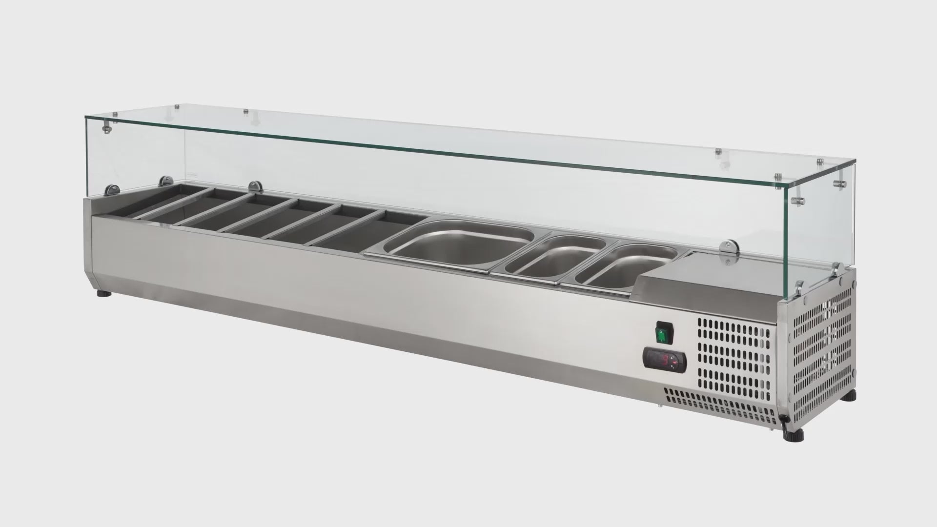 Kühlaufsatz ECO 9 x GN 1/3 mit Glasaufsatz