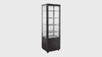 Kühlvitrine ECO 235 Liter, LED-Beleuchtung, 4 Roste, schwarz