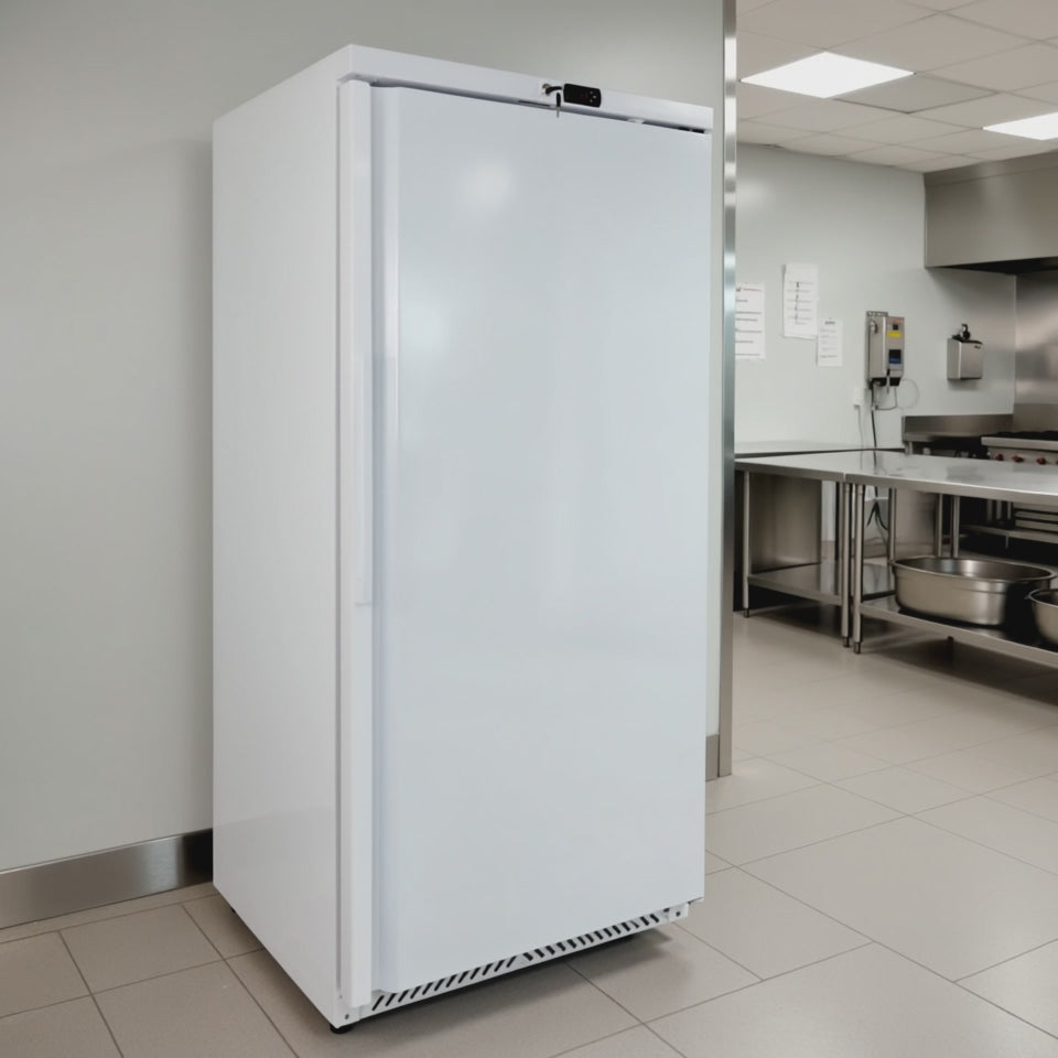 Lagerkühlschrank ECO 590 Liter Kühlvolumen, mit 1 Tür, abschließbar, weiß
