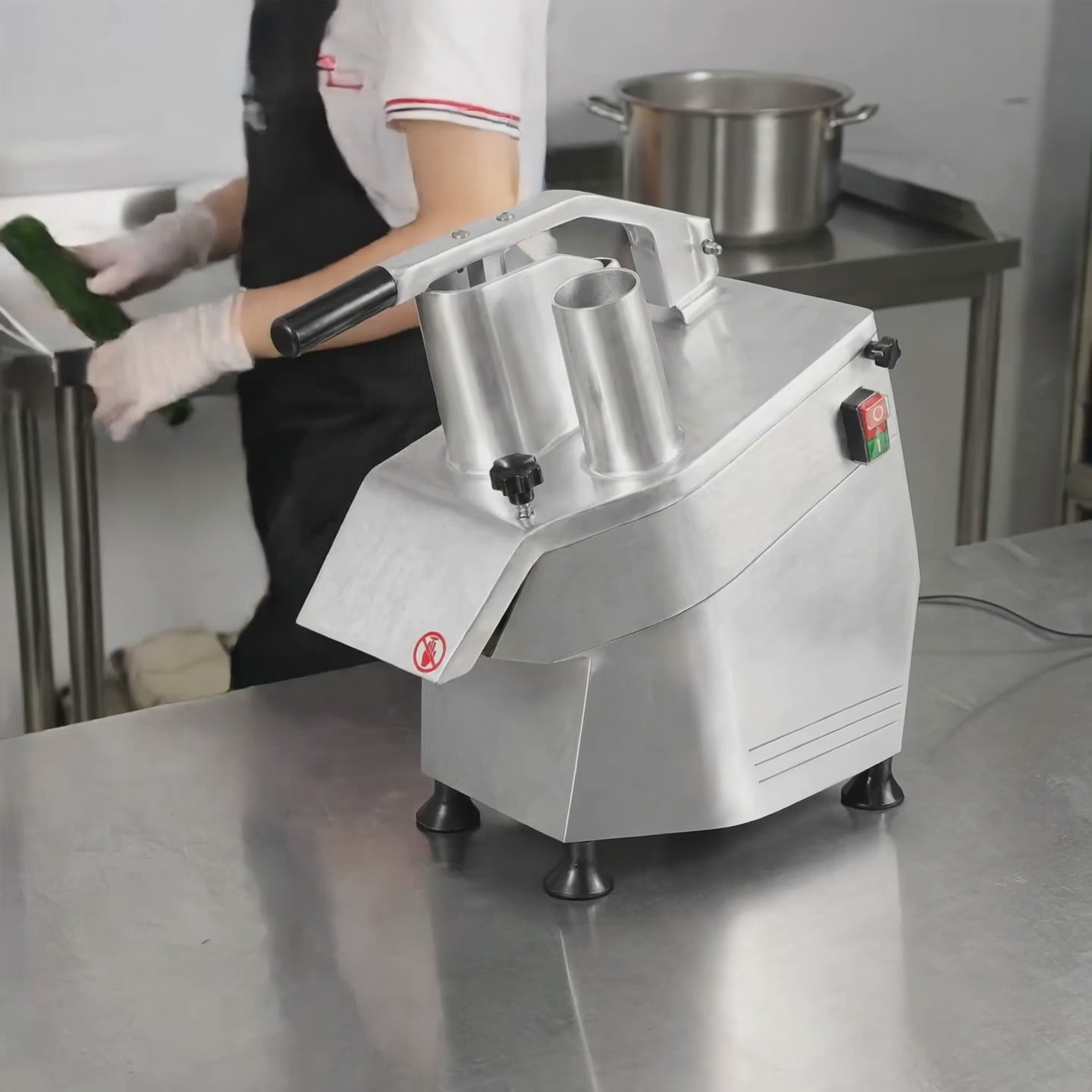 Gemüseschneider Eco inkl. 5 Scheiben, 300 kg/Std, Aluminium