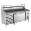 Pizzakühltisch ECO 2/7 mit Kühlaufsatz ECO 10 x GN 1/4