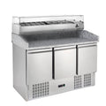 Pizzakühltisch ECO Mini 3/0 mit Kühlaufsatz ECO 6x GN 1/4